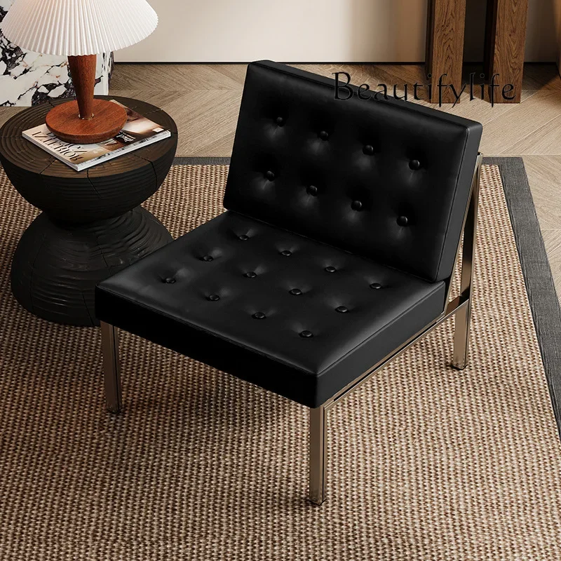 バウハウス シングルチェア デザイナー リビングルーム シンプル ソファチェア クリエイティブ ステンレススチール ラウンジチェア