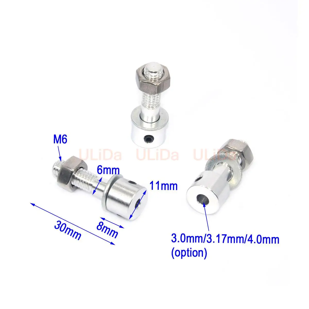 3.0 ミリメートル/3.17 ミリメートル/4.0 ミリメートルシャフト延長締め付けネジプロペラアダプタクリップ RC 固定翼飛行機スパナ小道具の取り付け