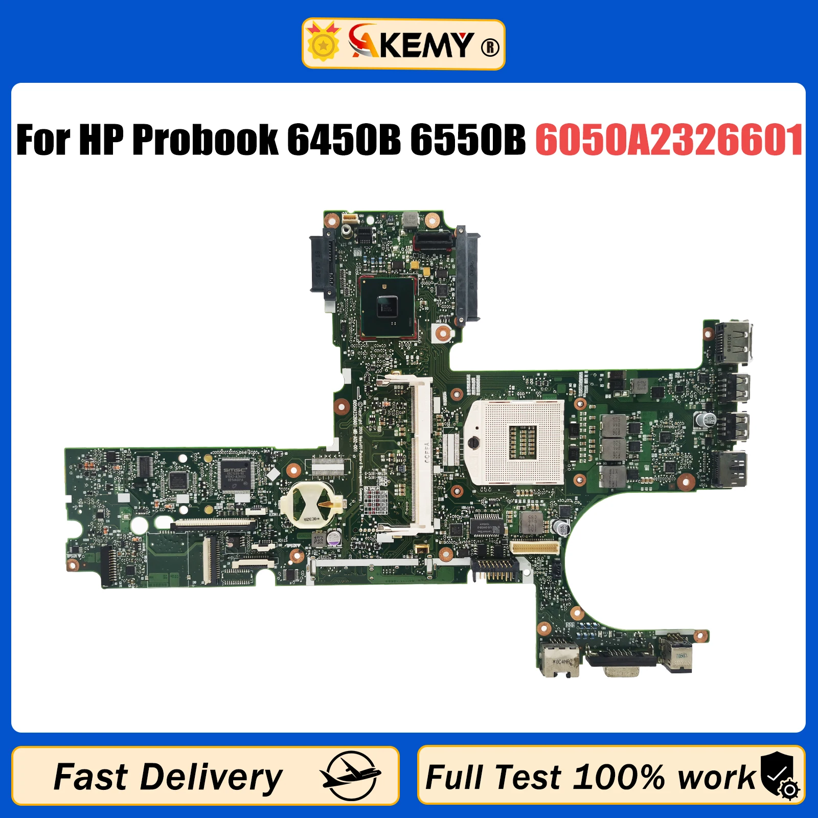 

AKEMY 6050A2326601 Mainboard For HP Probook 6450B 6550B Laptop Motherboard 613293-001 613397-001 Main Board