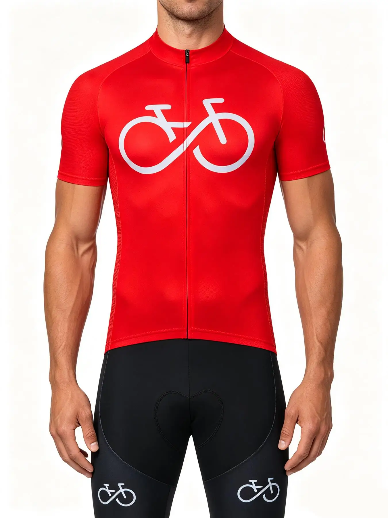 Bike Forever Cycling Jersey Set Ropa Ciclismo Mens Bicycle Cycling Clothing Gradient Color Mountain Bike Jersey Sportswear Suit