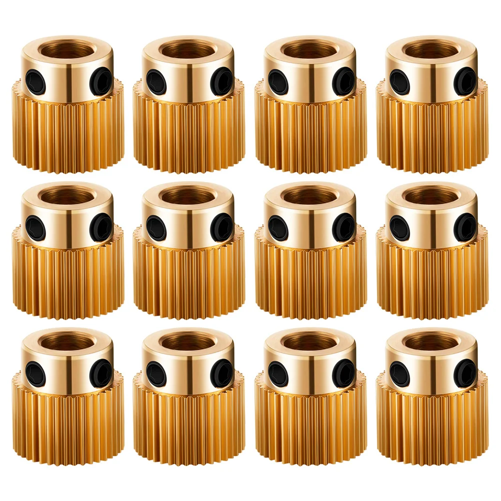20pcs Brass Feeding Gear For 3D Printer Extruder Durable Drive Wheel Replacement Parts Feed Wheel 3D Printing Accessories