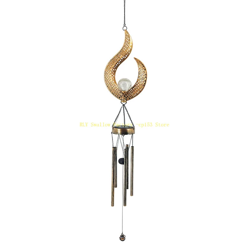 

Solar wrought iron wind chimes Sun wind chimes pentagram wind chimes