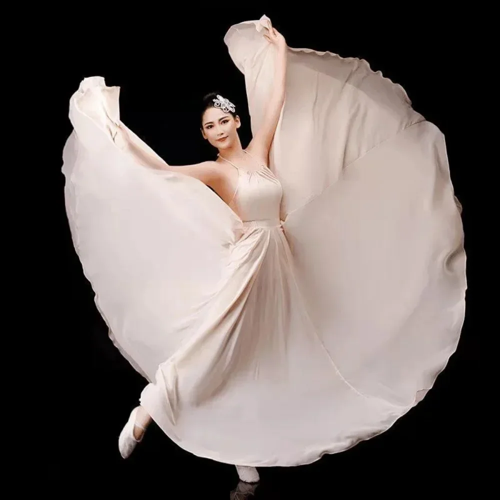 Gonne da pratica di danza classica per le donne grande altalena pratica d'arte alla moda Flamenco gonna lunga costumi da ballo per adulti