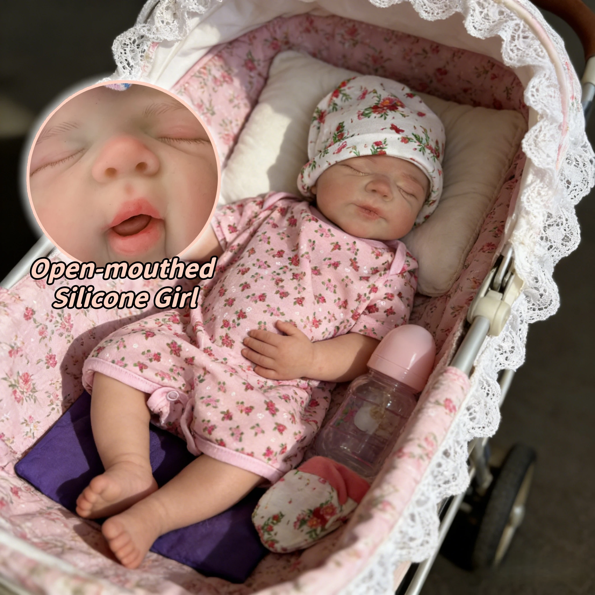 

Lifelike Silicone Reborn Baby Doll Pascale 18 Inch Soft Newborn with Visible Veins Vivid Simulated Girl For Gift/Collcetion
