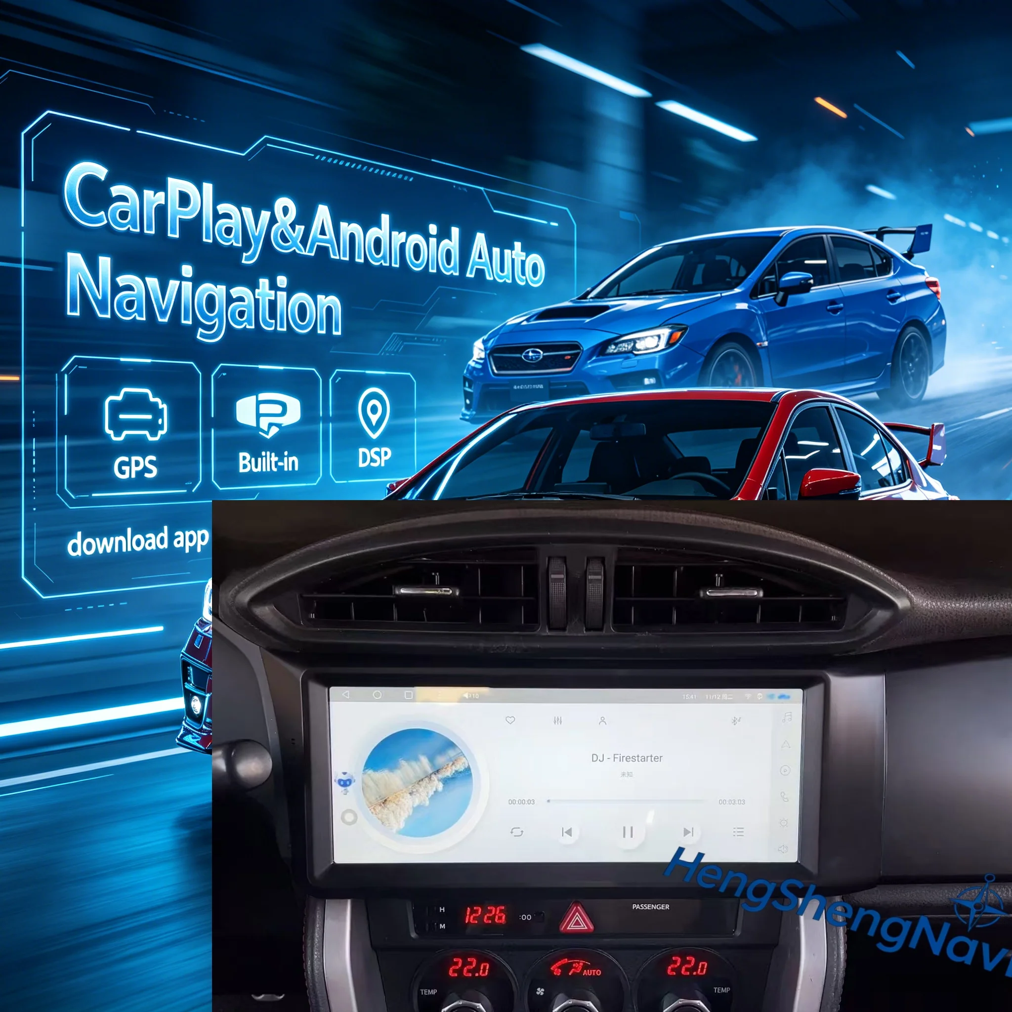 10.25 Inch Android 13 Car Stereo for Subaru BRZ for Toyota GT86 2012-2019 4G LTE Wireless CarPlay DSP AHD HDMI Output Navigation