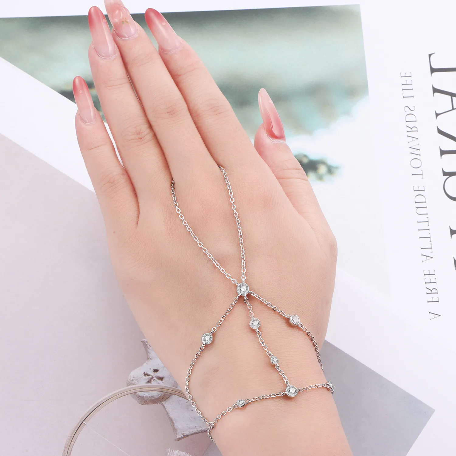 

Orstarry New 925 Sterling Silver Bohemian Style Bracelet Chain Link Women Bracelet Jewelry Party Trendy Gifts
