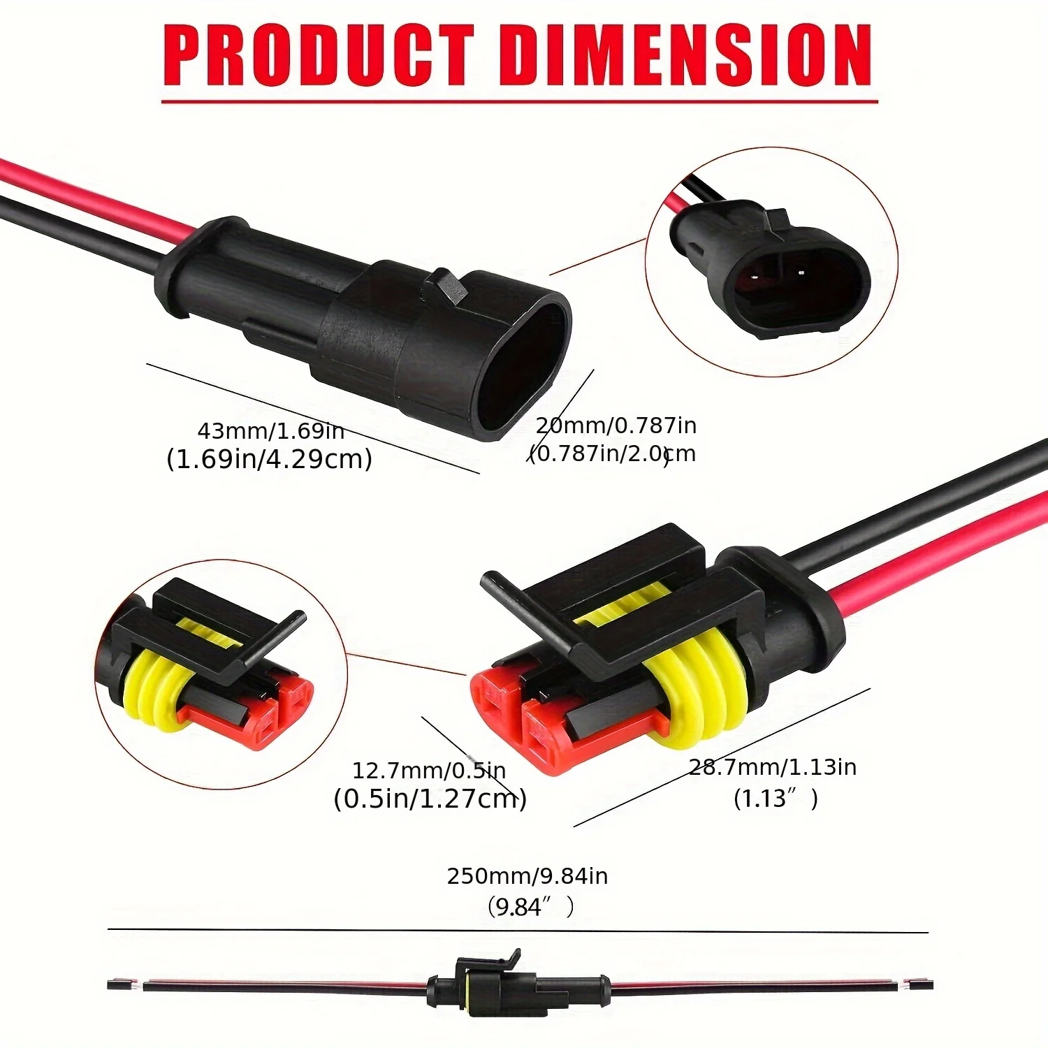 Automotive Waterproof Multipin Electrical Connector Plug Socket Male Female For Car Truck Multipurpose Wire Wiring