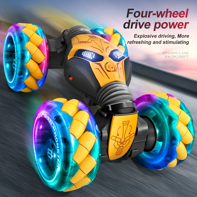 

2.4G Twist Stunt Car Rc Car RC Drift Car With Music Led Lights Gesture Radio Remote Control 360° Rotating Stunt Car Toys Gift
