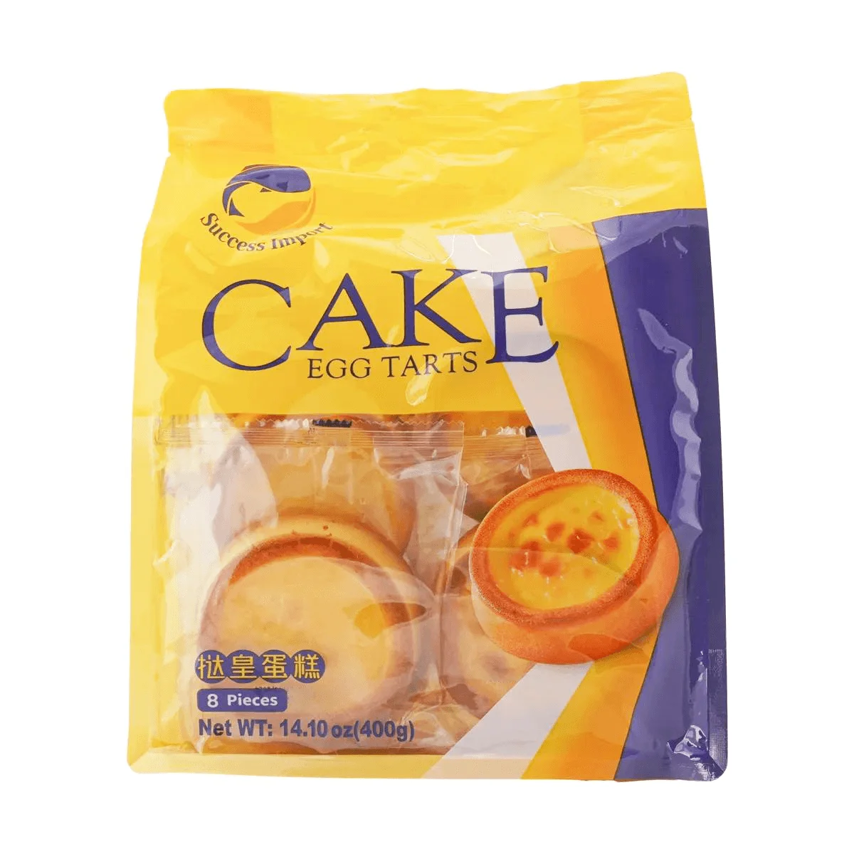 6 Packs Bundle – 3 Packs Egg Tart Cakes (400g, 8pcs/pack) & 3 Packs Ugly Cakes (360g, 8pcs/pack) – Snack & Dessert