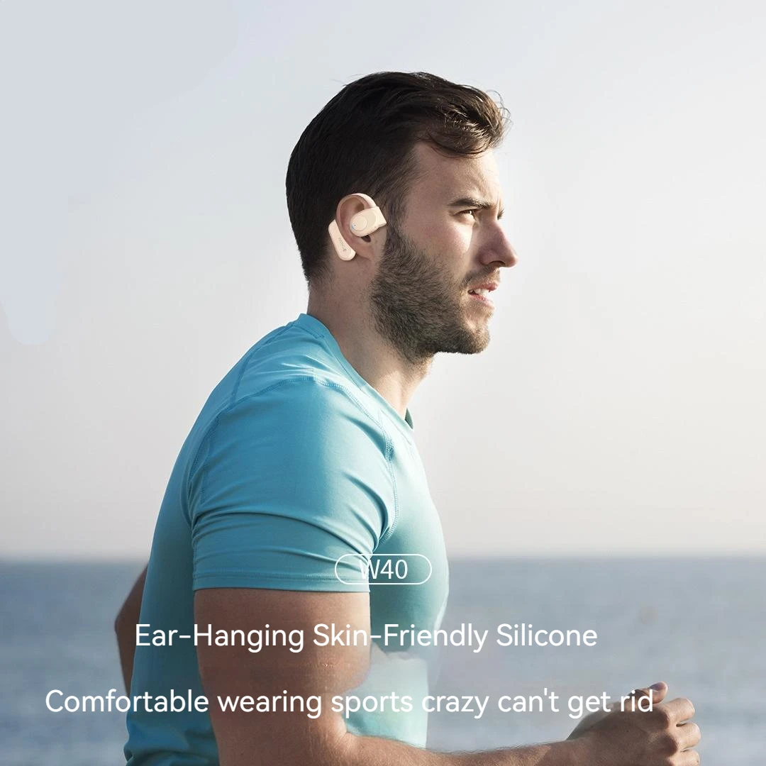 12Hours Play Time ENC Noise Cancellation Earphone Bone Conduction TWS Wireless Bluetooth 5.3 Earbuds Waterproof Sports Headphone