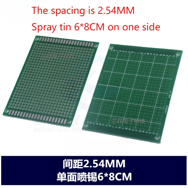 Single side tinning PCB Circuit board Green oil glass fiber test Hole board welding circuit board 9X15 10X15 6X8CM