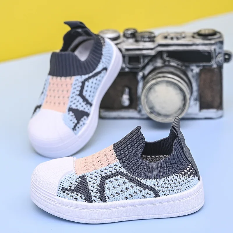 Baby Sneakers Infant Shoes 2026 Fashion Children's Flat Shoes Baby Kids Girls Shoe Stretch Breathable Mesh Sports Running Shoes