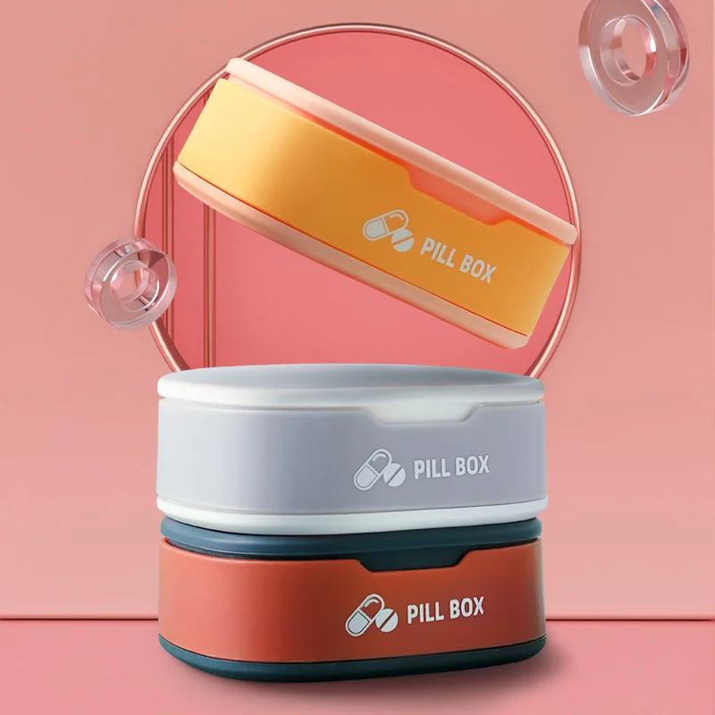 Mini 7-Day Sealed Portable Pill Box, Small Container for Travel, Sorting and Carrying Pills