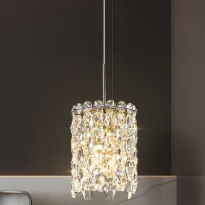 European Simplicity Glass Pendant Lights for Restaurant Bar Counter Elegant Standing Lights Surface Mounted Ambiance Ornaments