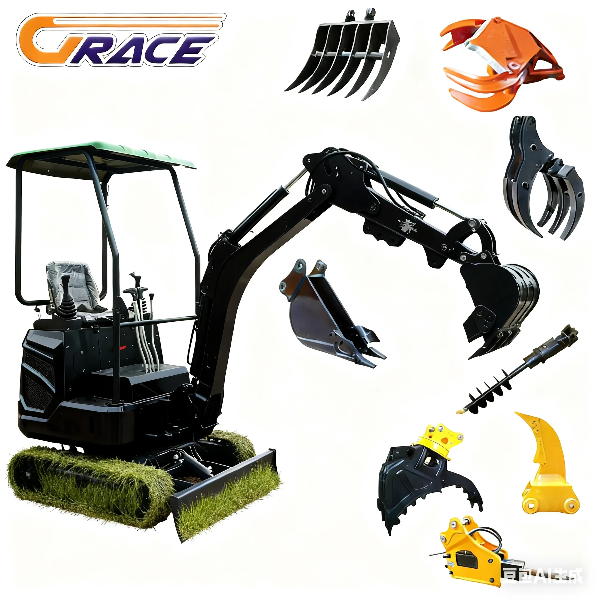 

Hot sale 1.8 Ton 1.5 Ton CE EPA Kubota Engine Farm Cabin Mini Digger Small Hydraulic Crawler Mini Excavator 1 Ton for Sale