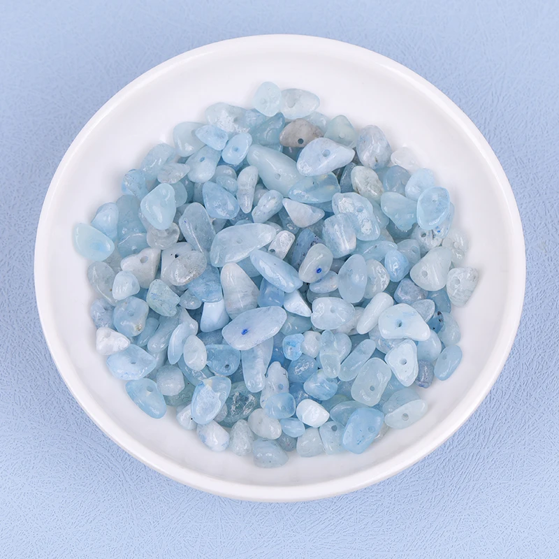 Natural Aquamarines 7-8mm Chips Nugget Freeform Loose Spacer Accessorries Beads For Jewelry Making Strand 15-34 Inch Women Gifts