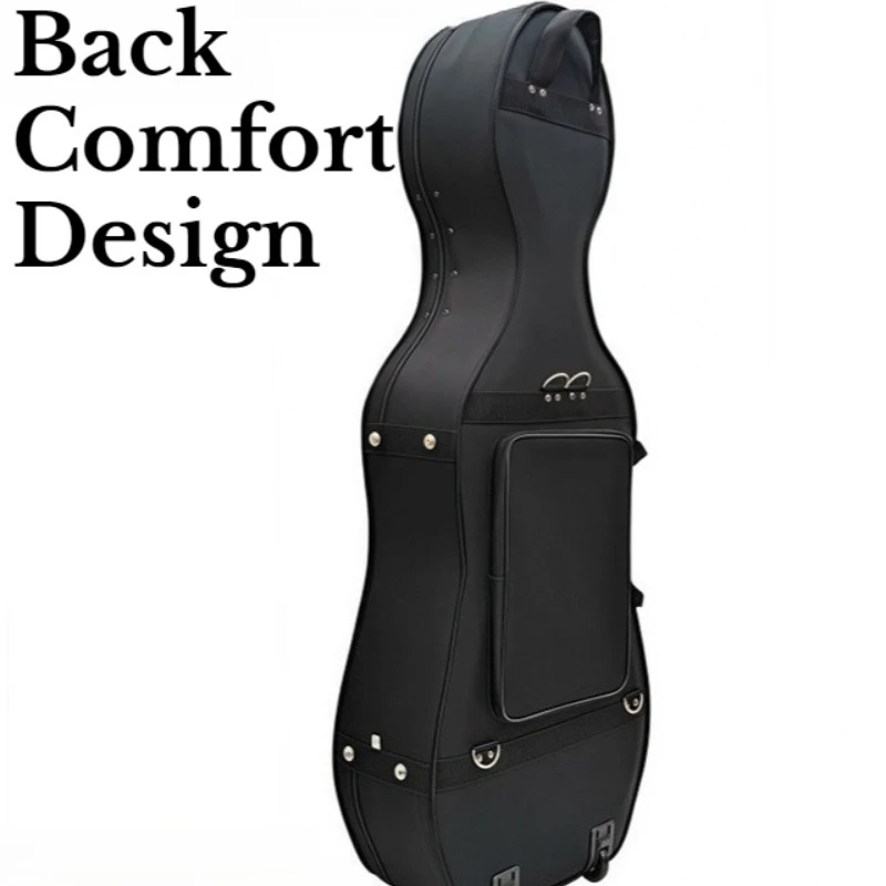 Oxford Cloth Cello Storage Box Thickened Padded Portable Shoulders Movable Shockproof Cello Case Musical Instrument Accessory image 4