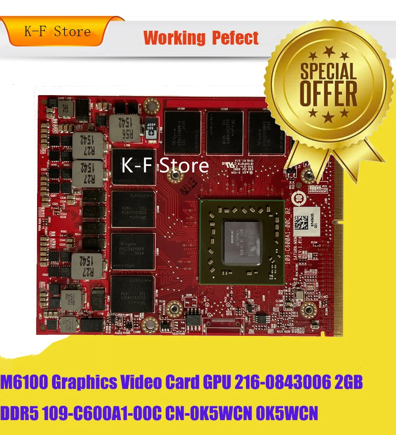 

kai-full CN-0K5WCN K5WCN NEW FOR Dell Precision M6800 M6600 FirePro M6100 Video Graphics Card fully tested