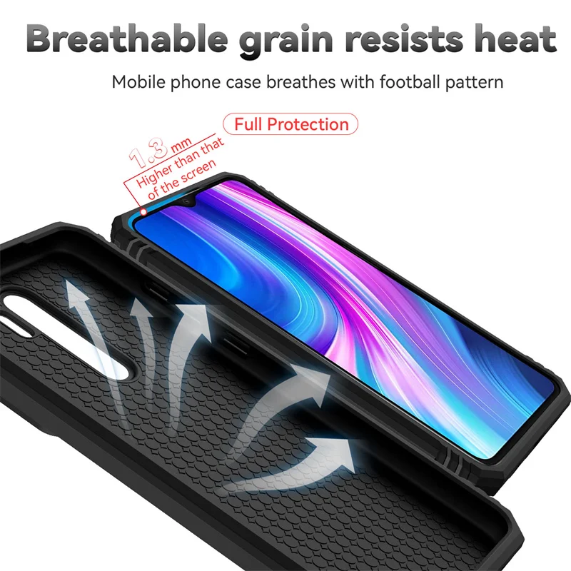 For Xiaomi Redmi Note 8 Pro Case Slide Camera Lens Protect Funda For Redmy Note 8 Pro 8Pro Note8pro Armor Ring Holder Back Cover image 6
