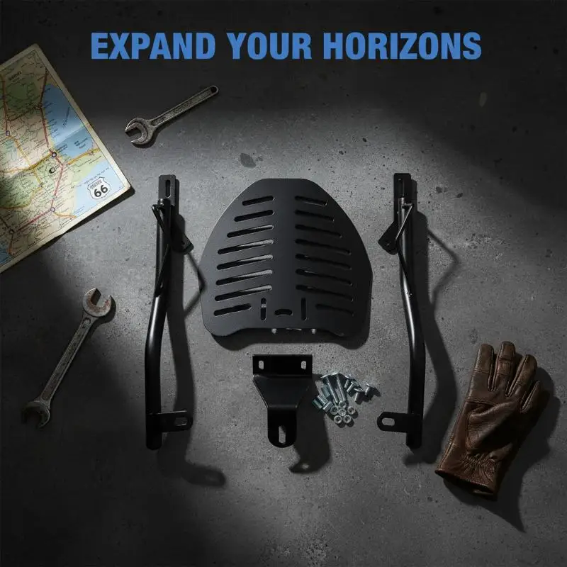 

Регулируемый универсальный металлический кронштейн для заднего багажника мотоцикла, прочная опорная стойка для крепления верхнего кофра, для мотоциклистов на дальние дистанции