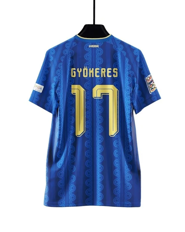 2026 New Sweden 3D Printed Football Jersey Men Sports Breathable Quick Drying Short Sleeved T-shirt Family Matching Clothing