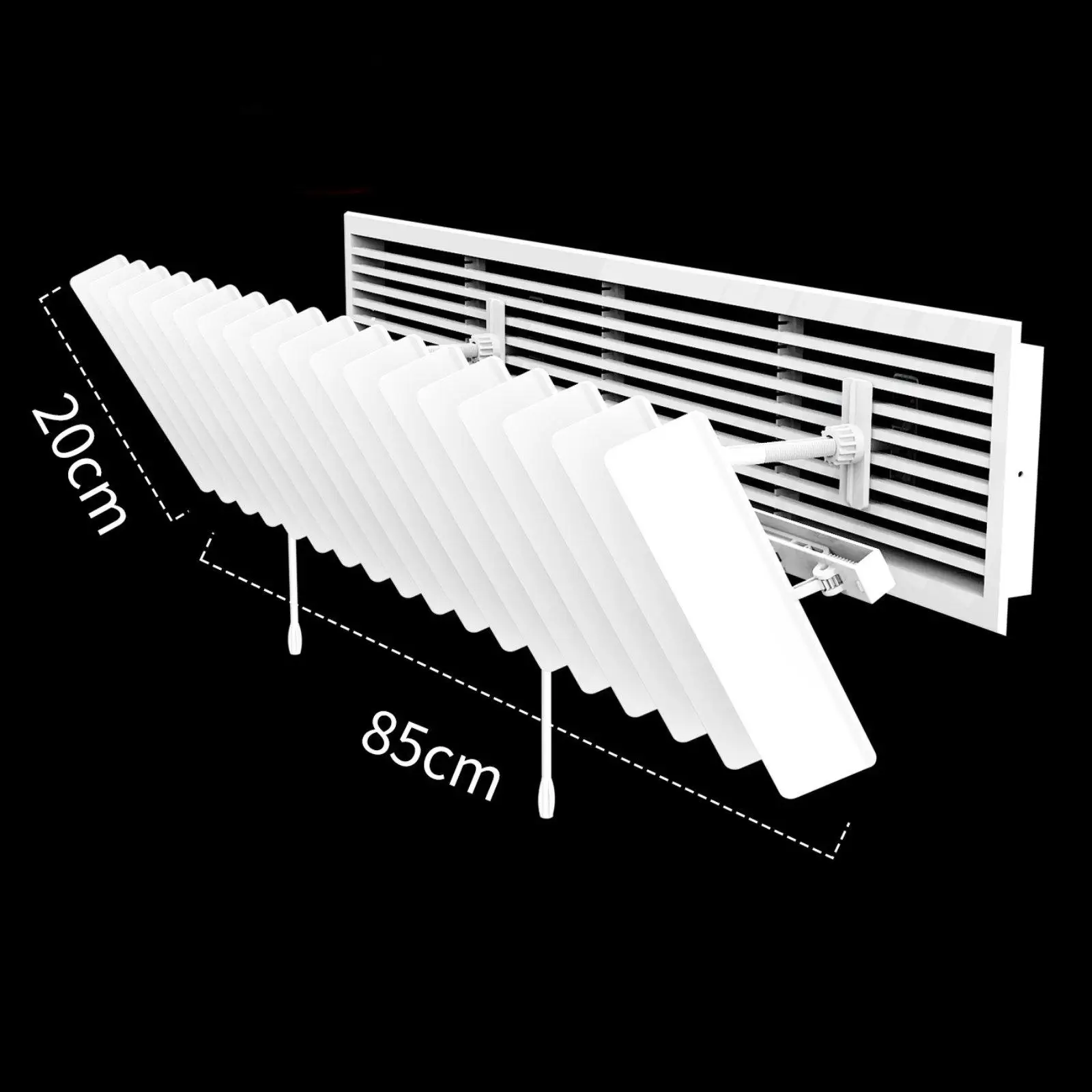 Air Conditioner Vent Deflector PP Easy Install Draft Blocker for Wall Air Conditioner Office Hotel Bedroom
