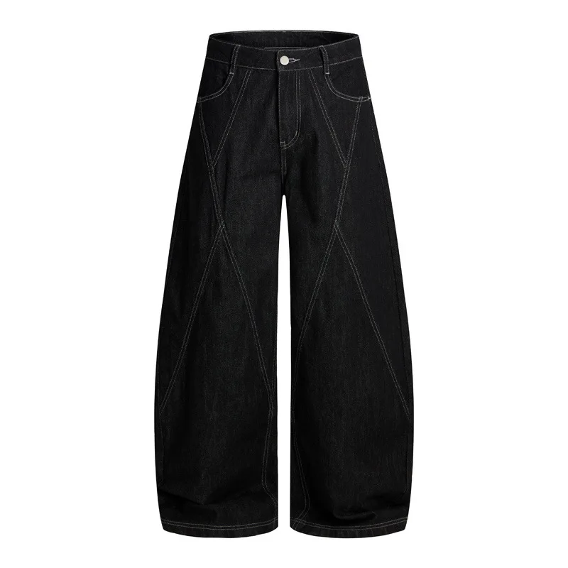 

Original Men’s Jeans Black Soft Slim Straight Pants Stacked Jeans Men’s Workwear Luxury Brand Designer Mens Apparel Spring New