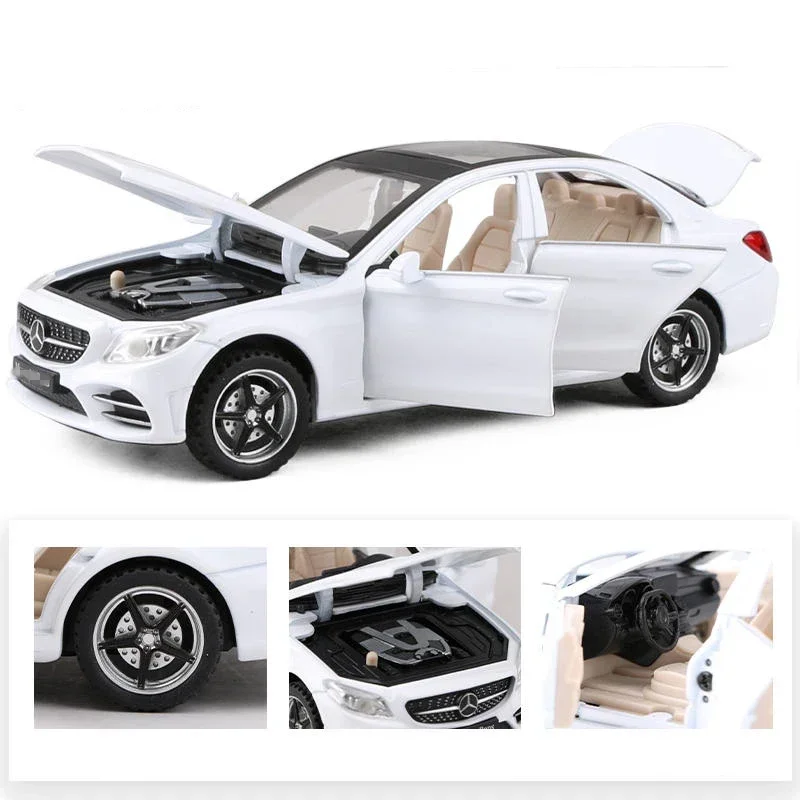 1:32 Mercedes-Benz C260L Car Model Pull Back Acousto-optic Alloy Discast Metal Toys Car goods Model for Children boys