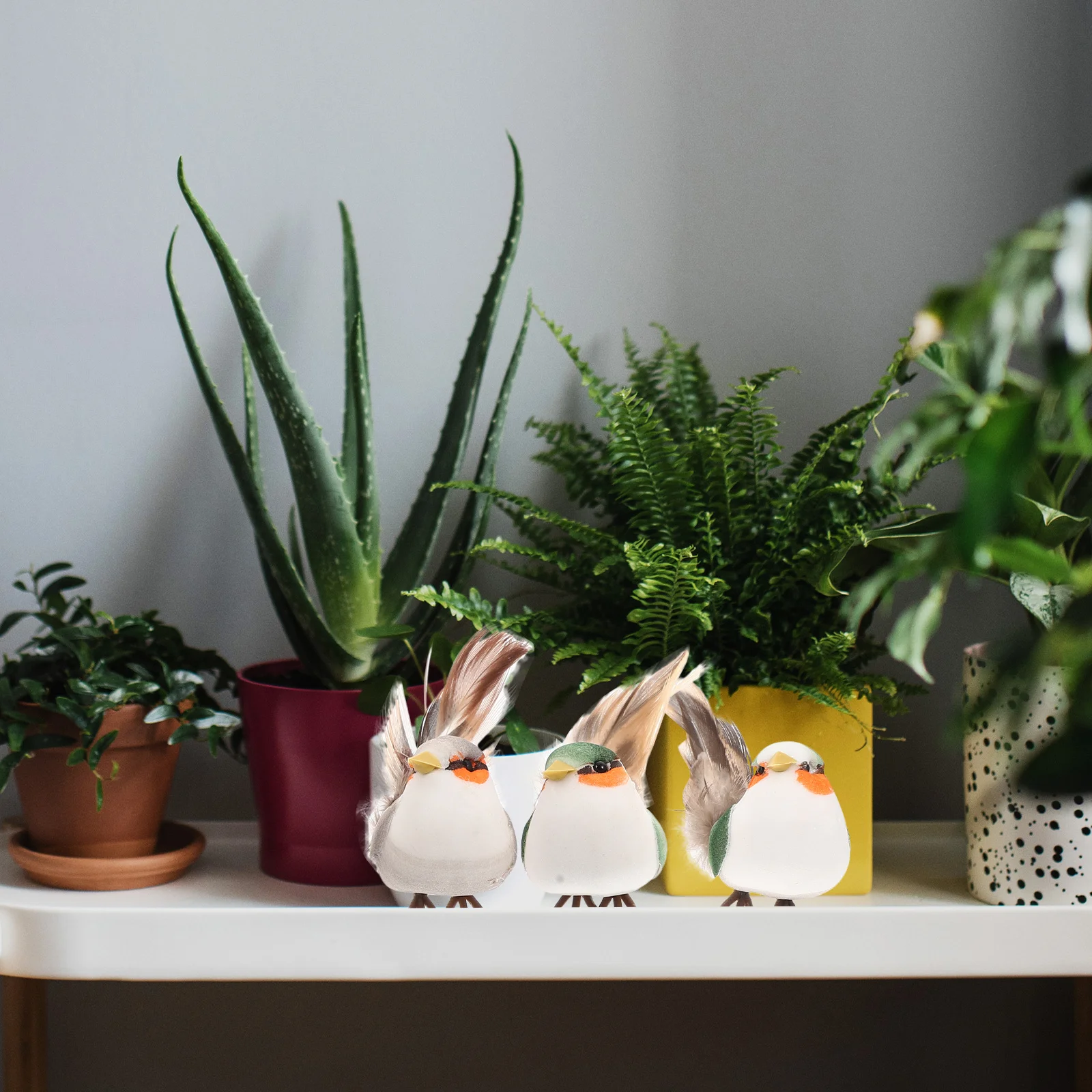 

12Pcs Simulated Birds Decorative Realistic Garden Yard Outdoor Fake Bird Craft Adornments Fake Bird with Iron Wire