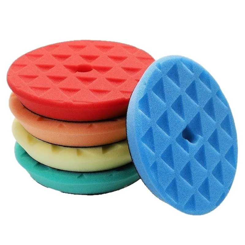 5-teiliges Set 5 Zoll Polierpads, Orbital-Polierpads, Schaumstoff-Polierpads für Schleifen, Polieren, Wachsen, Kratzerreparatur