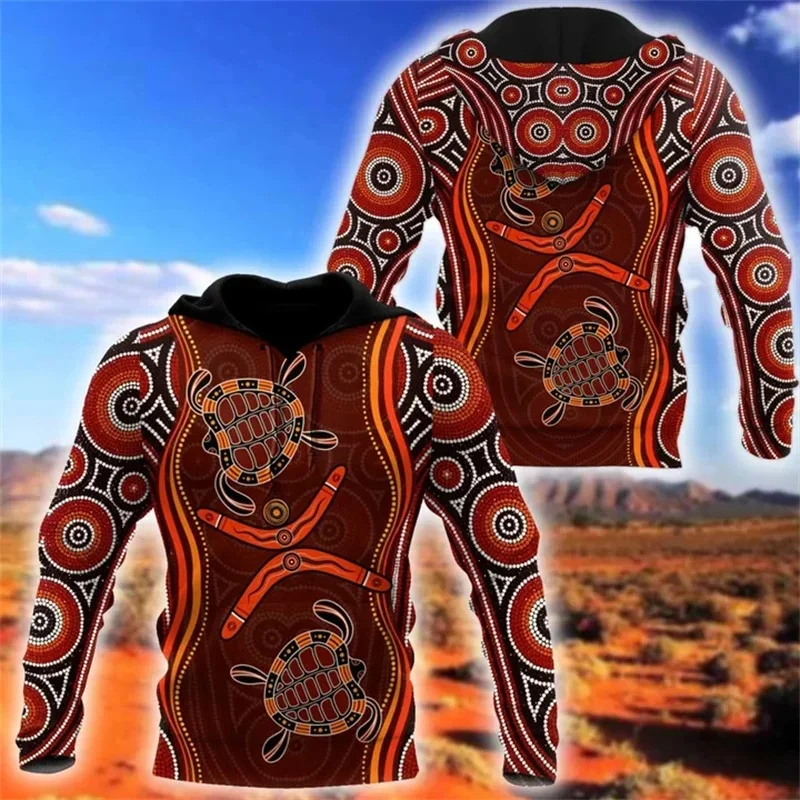3D Native AUSTRALIA ABORIGINAL Printing Hoodies For Men Fashion Harajuku Hooded Sweatshirts Winter Vintage Pullovers Hoodie