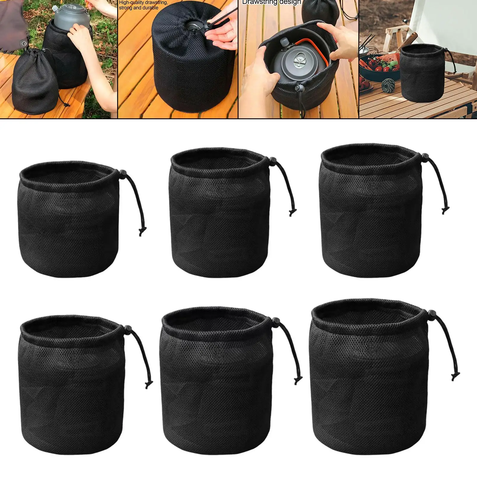 

Camping Cookware Bag Essential Protective Drawstring Organizer Premium Tableware Storage for Camping Supplies Ideas