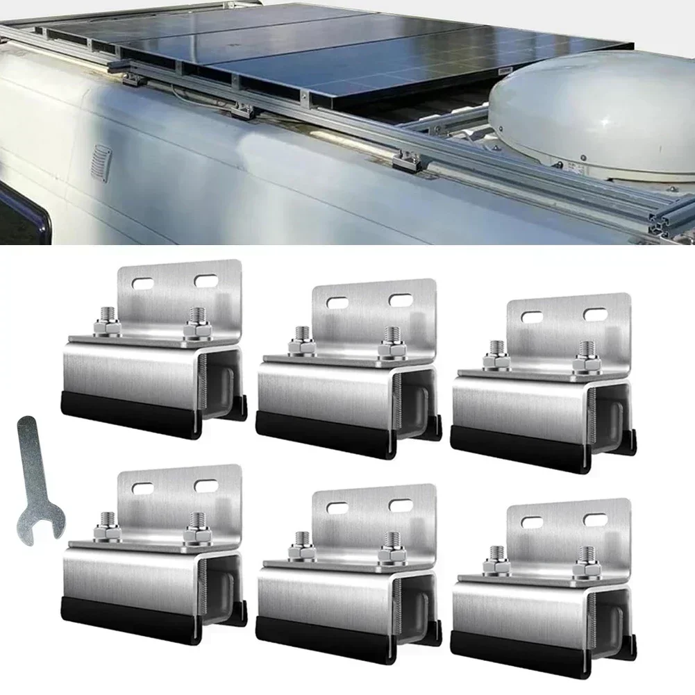 

Фотоэлектрический кронштейн для автофургона, яхта для автофургона, стабильный крыховой ящик, фиксированный кронштейн из нержавеющей стали, фотоэлектрический с гаечным ключом, детали солнечной энергии