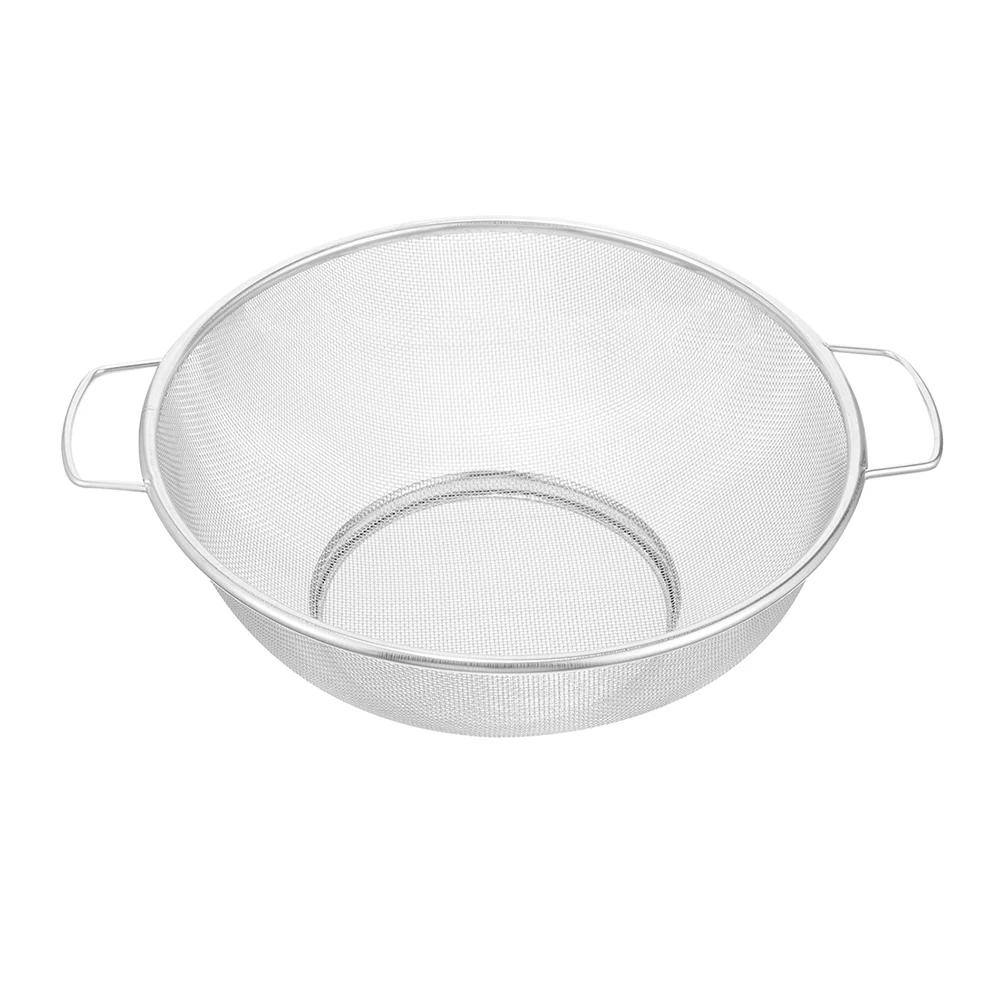 

Stainless Steel Oil Filter Basket Fine Mesh Dual Handle For Fried Food Drainage Kitchen Strainer Dishwasher Safe Heavy