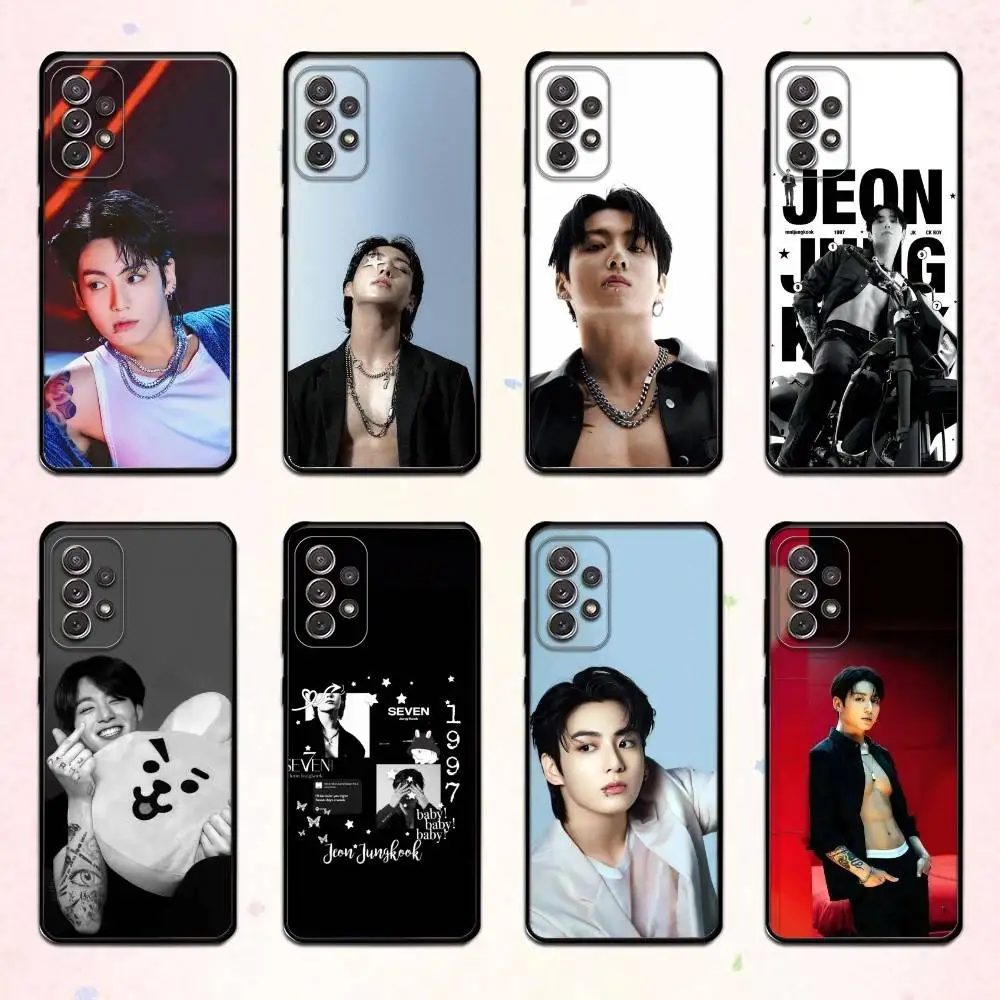 

cool K-Kpop J-JungkookS Phone Case For Samsung S 25,24,23,22,30,21,10,9,Ultra,Plus,Lite,FE,4,5 G Soft Black Case