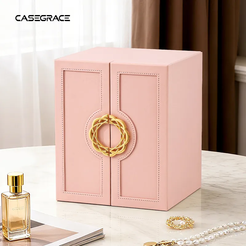 Jewelry Box Large Capacity Storage Organizer For Necklace Ring Gold Jewelry Birthday Gift