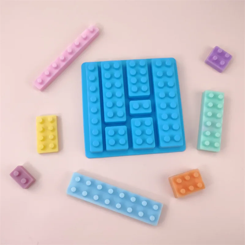 Building Block Shape Silicone Mold Fondant Mould DIY Cake Decorating Tools Cupcake Topper Candy Clay Chocolate Sugarcraft Moulds