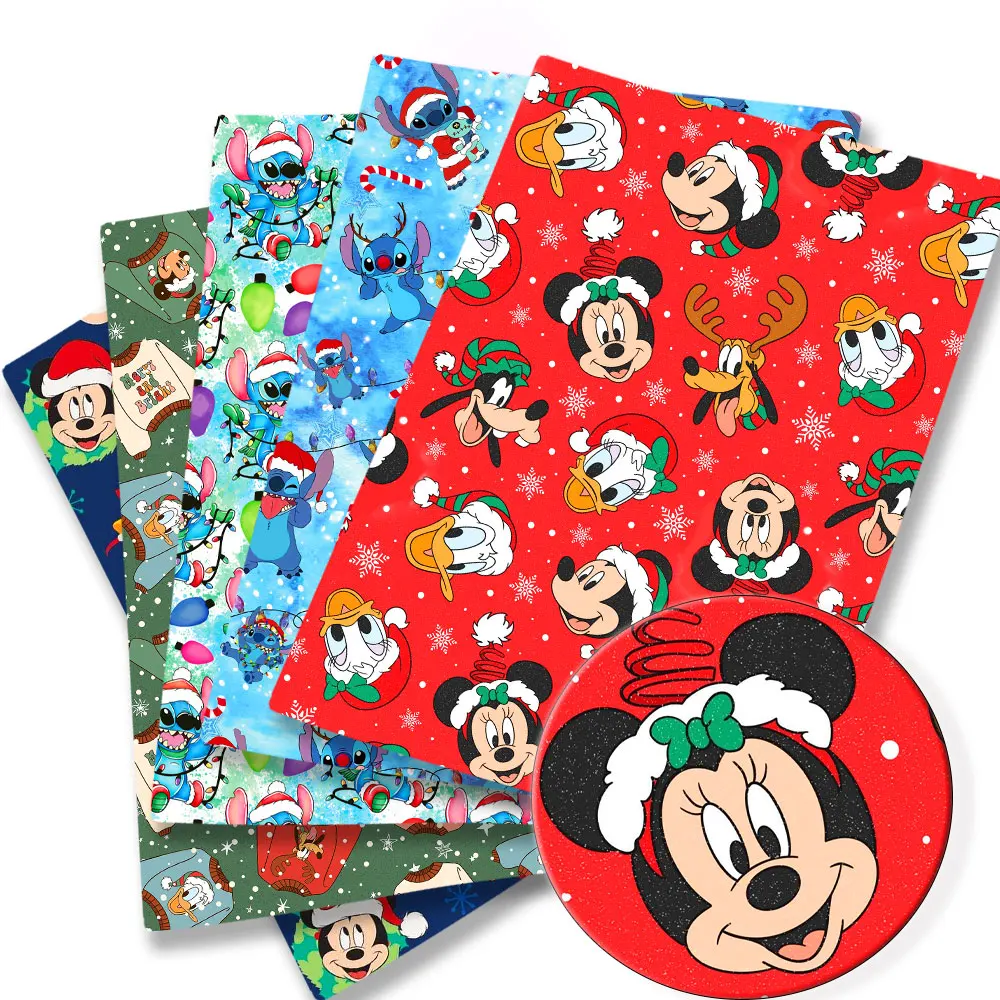 Christmas disney fabric 140x50CM Cartoon cotton fabric Patchwork Tissue Kid Home Textile Sewing Doll Dress Curtain Polyester