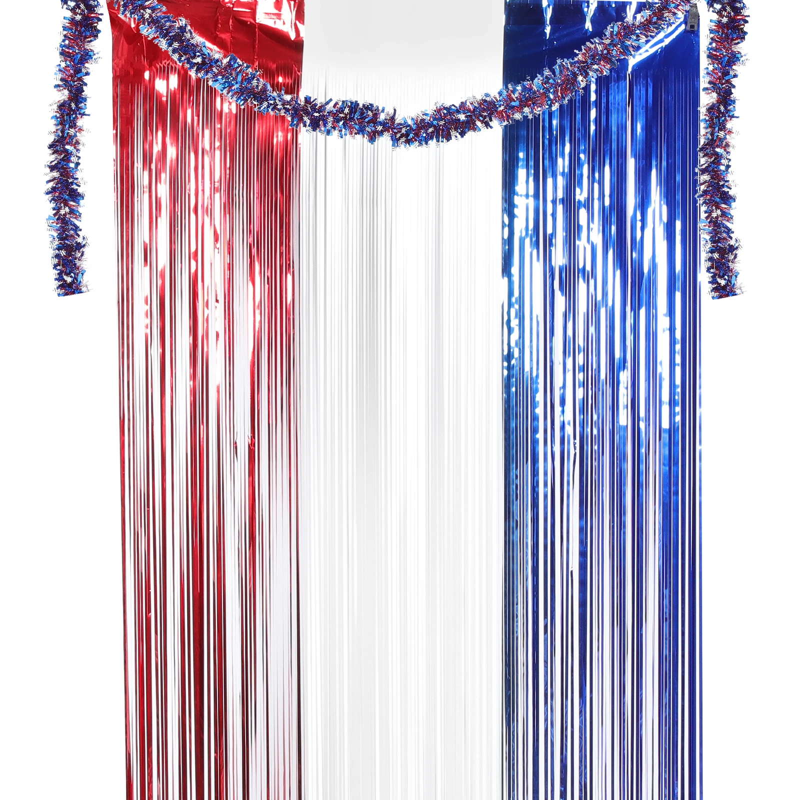 

Decor Foil Backdrop Hanging 4th July Independence Day Party Wall Door Window Decor