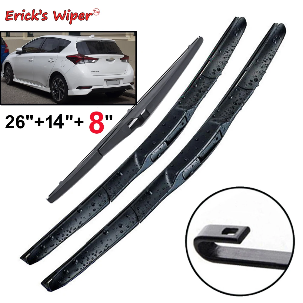 Erick\'s Wiper Front & Rear Wiper Blades Set For Toyota Auris 2 Hatchback 2013 - 2018 Windshield Windscreen Window 26\