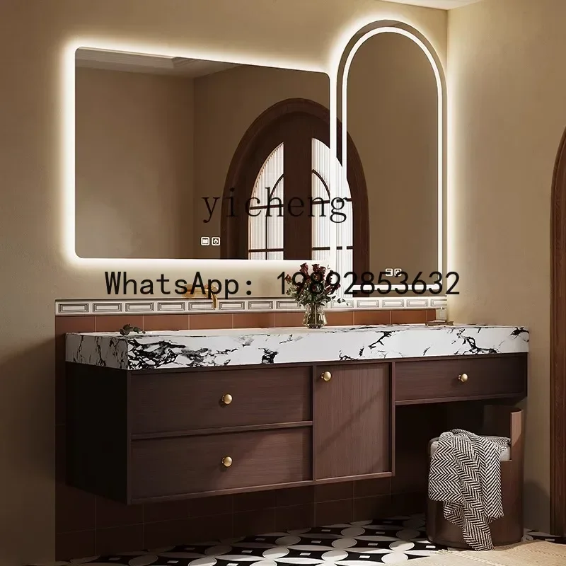 

Y1 Modern Skeleton Line French Vintage Style Vanity Table Integrated Bathroom Cabinet Combination Washbasin Cabinet