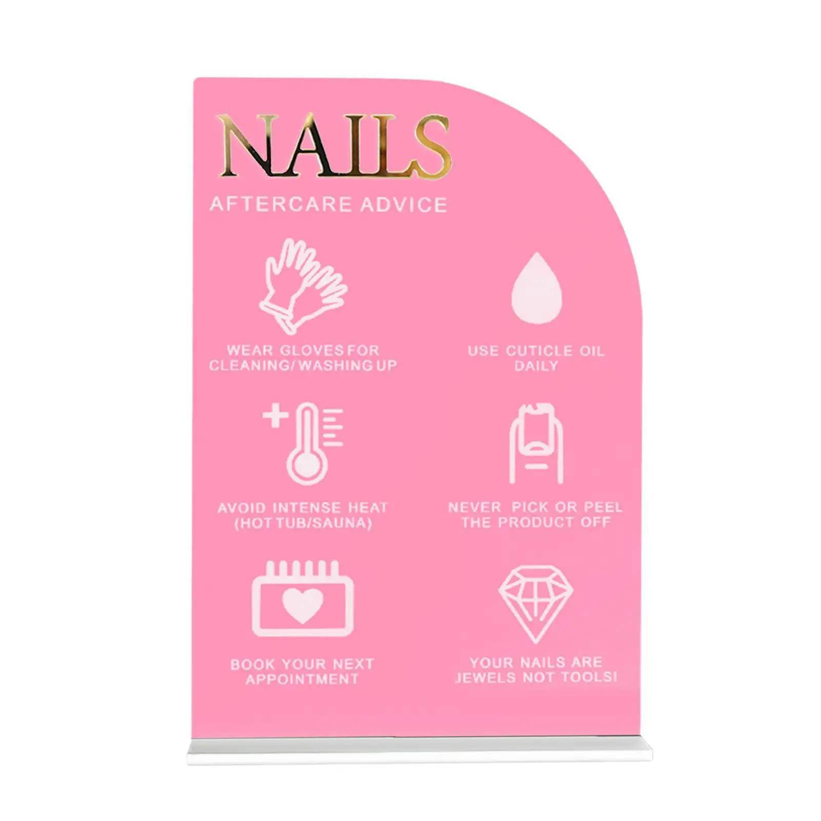 Nail Color Display Board Remind Display Sign False Nail Tip Showing Holder