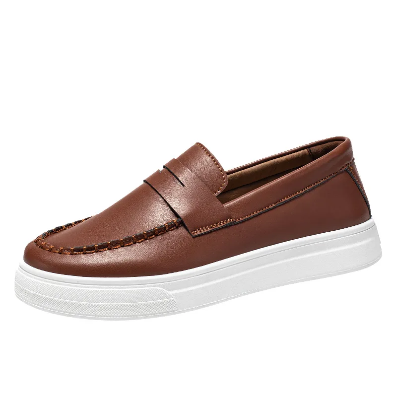 

[LANG YUN] Fashion Leather Casual Shoes Plus Size Shoes for Men