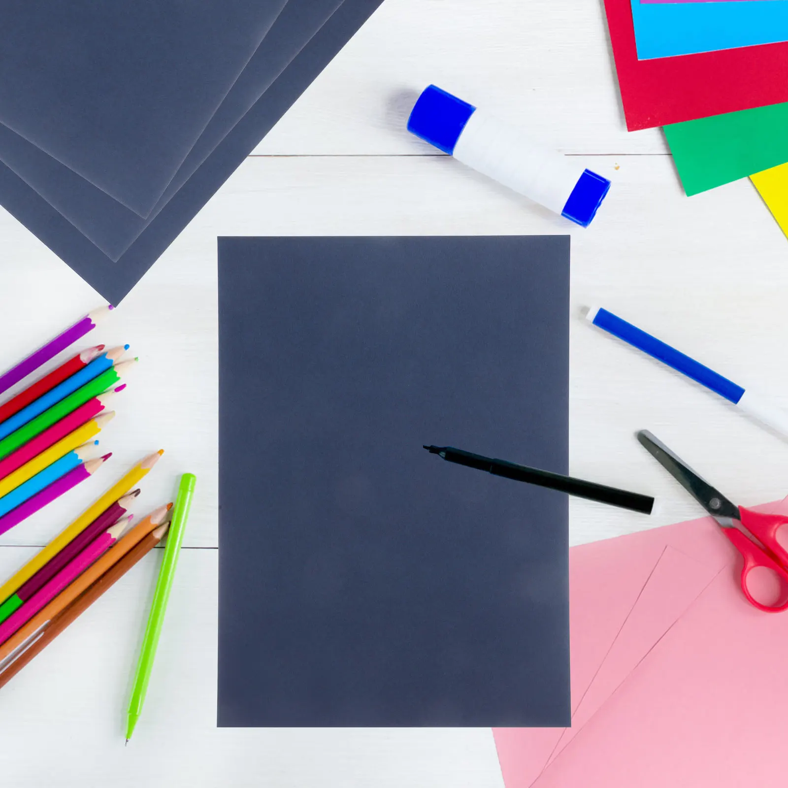 

20 Sheets Heavyweight Folding Paper Vibrant Colored Craft Sheets for DIY Handcrafts Scrapbook Paper Cutting Fun