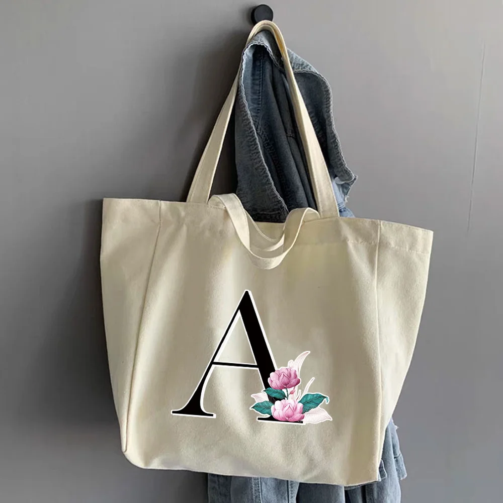 Casual Wild Women Tote Packet Whitemarble Letter Print borse borsa a tracolla in tela Shopping Storage Bags sistema coreano Harajuku