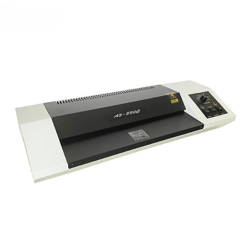 330C plastic sealing machine thickened rubber roller large motor home office graphic photo hot and cold plastic machine