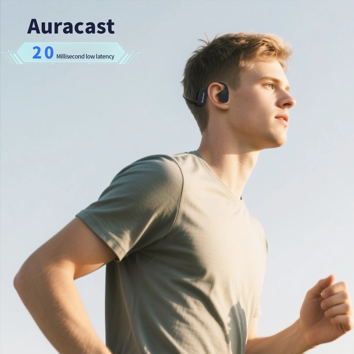Cuffie a conduzione ossea Bluetooth 5.4 con aptX HD/LL LE Audio Auracast Fino a 12 ore di durata della batteria Cuffie wireless