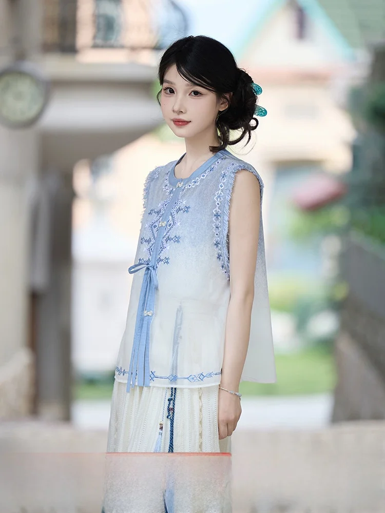 

Новинка: Женский универсальный топ в стиле Ханьфу для летних вечеров, китайская национальная мода