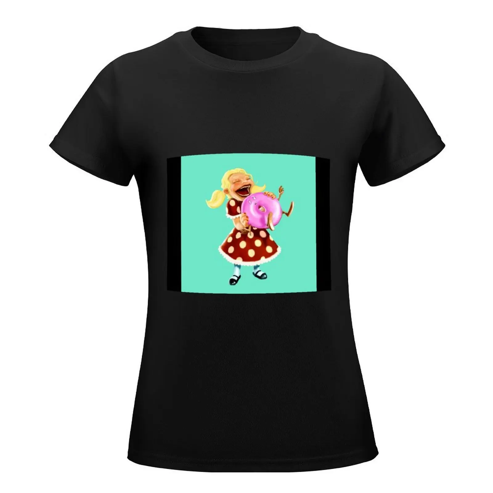 Daisy doughnut T-Shirt summer clothes kawaii clothes Blouse tees Woman clothing