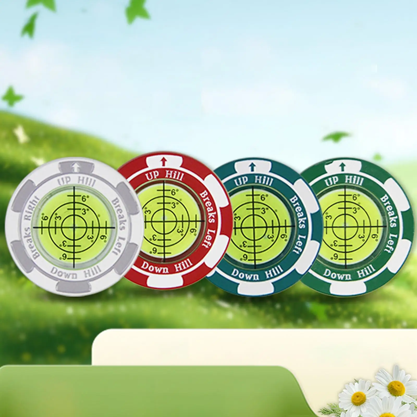 Golf Putting Green Reader Stylish Men Women Golf Training Aid High Precision White